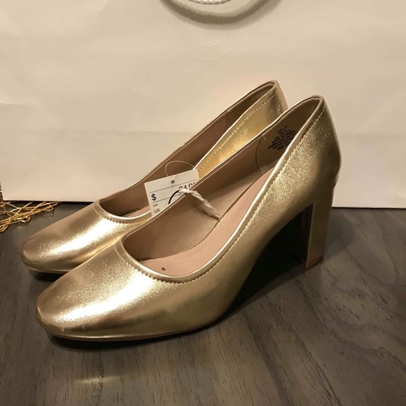 h&m gold heels